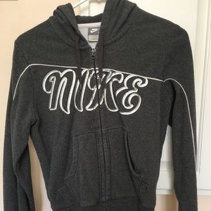 Nike Small Gray Hooded Sweatshirt
